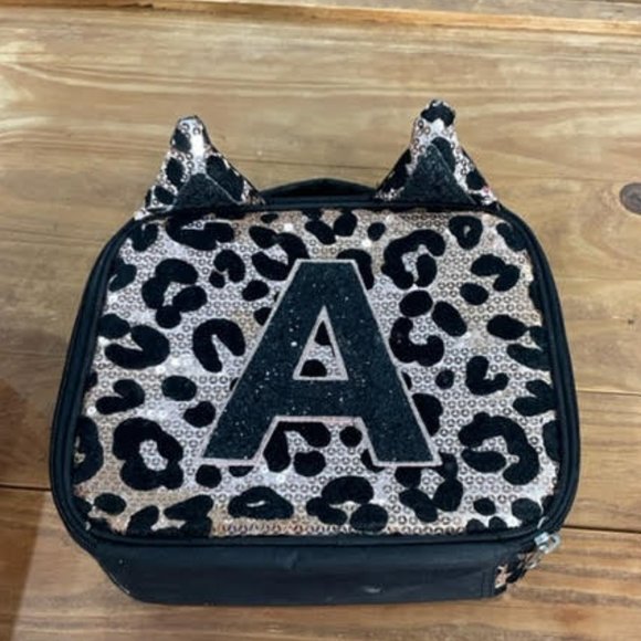 Tween Brands Cat Ear Lunch Box w/ BLING and Monogram "A" - Picture 3 of 4